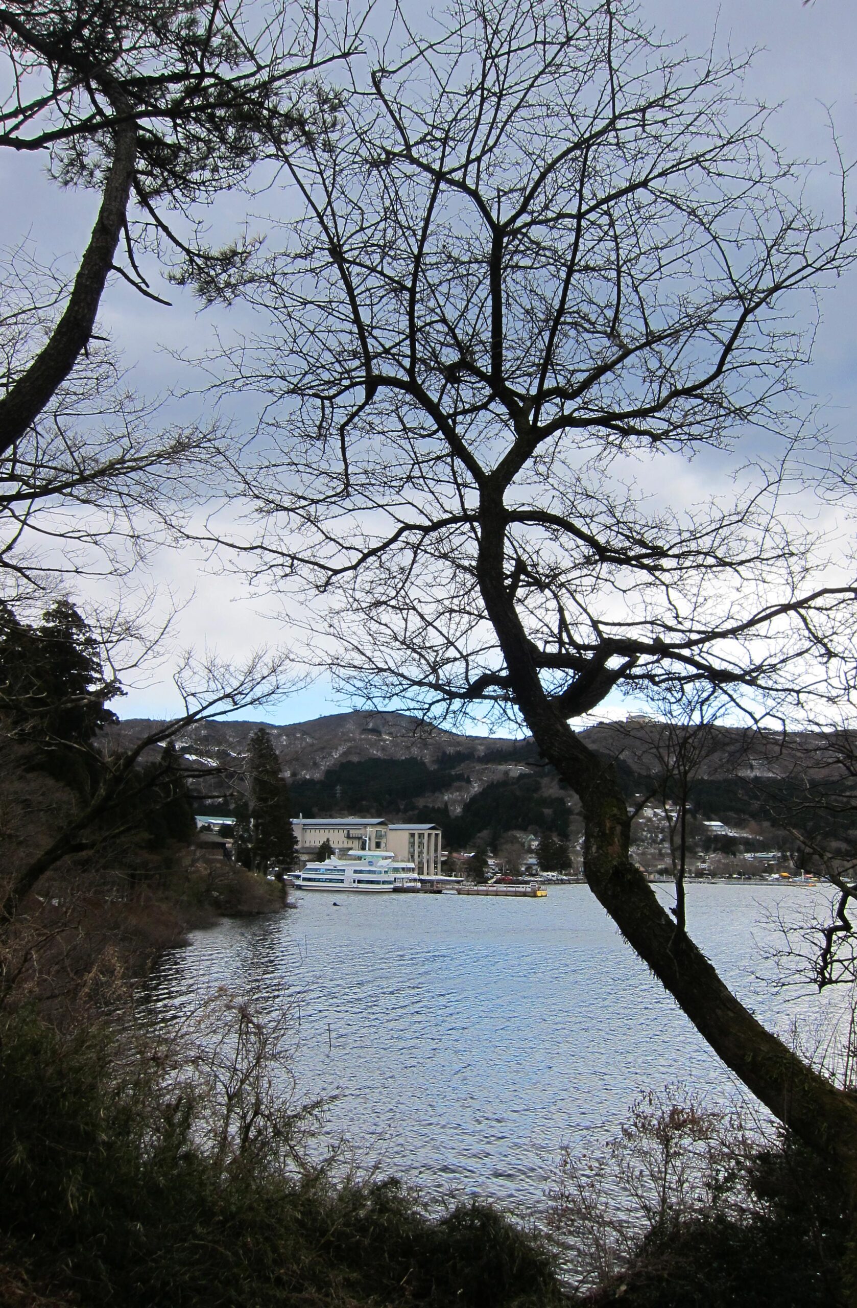 View of the port at Lake Hakone